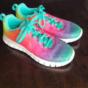 Rainbow Nike's girls size 2.5